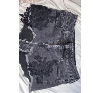American Eagle Black Jean Shorts